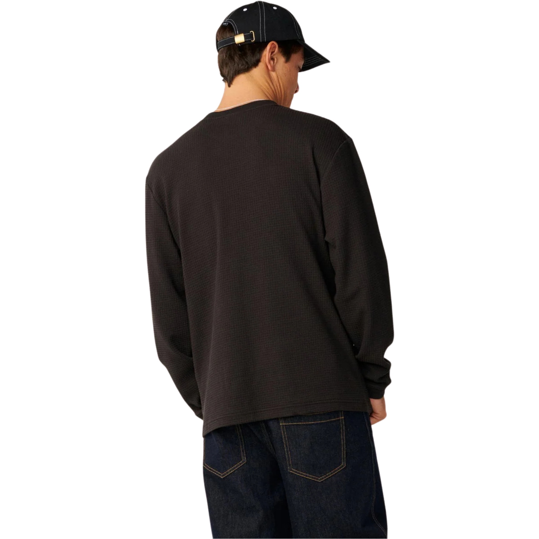 Rip Curl Mens Premium Surf Waffle Long Sleeve T-Shirt 13BMTE - Washed Black